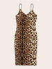 Leopard Print Bodycon Midi Dress