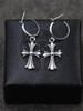 Vintage 925 Sterling Silver Cross Earrings