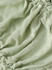 Ruched Drawstring Knot Shirred Crop Top