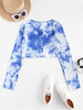 Ribbed Button Up Tie Dye Tee