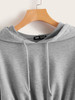 Drop Shoulder Drawstring Hoodie