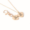 2pcs/set Gold Silver Heart I Love My Owner Dog Necklace Keychain Fashion Animal Best Friends Jewelry