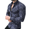 Men Long Sleeve Floral Print Shirts