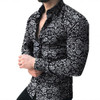 Men Long Sleeve Floral Print Shirts