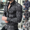 Men Long Sleeve Floral Print Shirts
