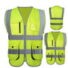 High visibility reflective safety vest reflective vest multi pockets work wear