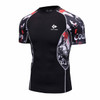 3D Printed T-shirts Men Compression Shirt Men's MMA T Shirt Short Sleeve Quick Dry