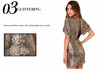 Metallic Sequined Dress Slim Sexy Hip Package Nightclub Women Slit Backless Dresses
