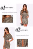 Metallic Sequined Dress Slim Sexy Hip Package Nightclub Women Slit Backless Dresses