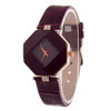 New 5 color jewelry watch-women Watches Jewel gem cut black geometry quartz wristwatches