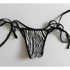 New sexy triangle thong bottom bandage swimsuit  Halter Brazilian bikinis set Zebra push up women swimwear bathing suit