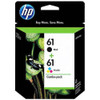 HP 61 Black/Tri-color Original Ink Cartridges, 2 pack (CR259FN)
