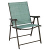 Set of 2 Folding Chairs Sling Bistro Set Outdoor Patio Furniture Space Saving