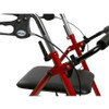 Drive Medical Four Wheel Walker Rollator with Fold Up Removable Back Support, Red