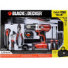 Black & Decker 68-Piece Project Kit with 20-Volt Lithium Drill/Driver, LDX120PK