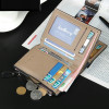 Men baellerry Short Wallets Balck Brown Bifold Wallet Mens Genuine PU Leather Card holder Coin With Zipper Wallet Purses Pockets