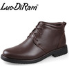 LuoDiRam Brand Hot Sale Men Leather Boots, Men Ankle Boots, Fashion Leather Men Winter Shoes, Genuine Leather Men Boots