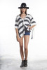 27 Miles Malibu Ceci Cardigan | Charcoal Stripe | SALE