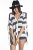 27 Miles Malibu Ceci Cardigan | Charcoal Stripe | SALE