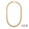 Caraquet Punk Hip Hop Cuban Link Chain Choker Necklace Iced Out Rapper Crystal Necklace Fashion Bling Rhinestone Jewelry Gift