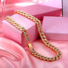 Caraquet Punk Hip Hop Cuban Link Chain Choker Necklace Iced Out Rapper Crystal Necklace Fashion Bling Rhinestone Jewelry Gift