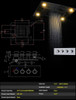 31" LED Ceiling Mount Rain - Big Rain - Dual Rain and Waterfall Shower System - ASARO