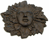 Large Rust Cast Iron Woman Face