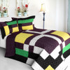 [Alocasia] 3PC Vermicelli - Quilted Patchwork Quilt Set (Full/Queen Size)