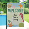 Seashells Personalized Garden Flag