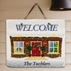 Personalized Winter Welcome Slate Plaque Personalized Winter Welcome Slate Plaque