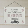 Personalized Welcome To The Farmhouse Wall Sign