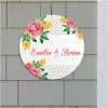 Personalized Watercolor Floral Background 13" Round Circle Sign