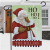 Personalized Vintage Santa Garden Flag