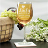 Personalized Lucky In Love Wine Glass