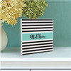 Personalized Baby Stripes 6x6 Table Top Sign
