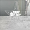 Engraved Happy Retirement Star Keepsake