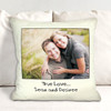 Custom Message Photo Throw Pillow