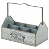 Galvanized Metal Wine Bottle Caddy