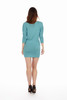 Sea Color Cowl Neck Dress
