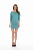 Sea Color Cowl Neck Dress