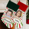 Christmas Stripes Photo Stocking