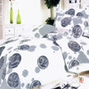 White Gray Marbles 100% Cotton 4PC Duvet Cover Set Full Size