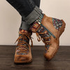 Retro Bohemian Style Ankle Zip Short Boots Booties Casual Shoes