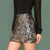 Multicolor Glamorous Colorful Sequin Skirt