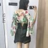 Sexy Asymmetry fur leather Zipper punk rock belt mini skirt