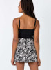Mini Skirt High Waist Leopard Zebra Print