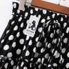 Fashion Polka Dot Print Ruffles A-Line Pleated Lace Up Short SKirt