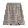Vintage Artsy Style Mid Length Plaid Skirt
