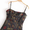 Sexy Embroidery Floral Strapless Dress