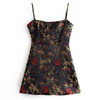 Sexy Embroidery Floral Strapless Dress